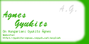 agnes gyukits business card